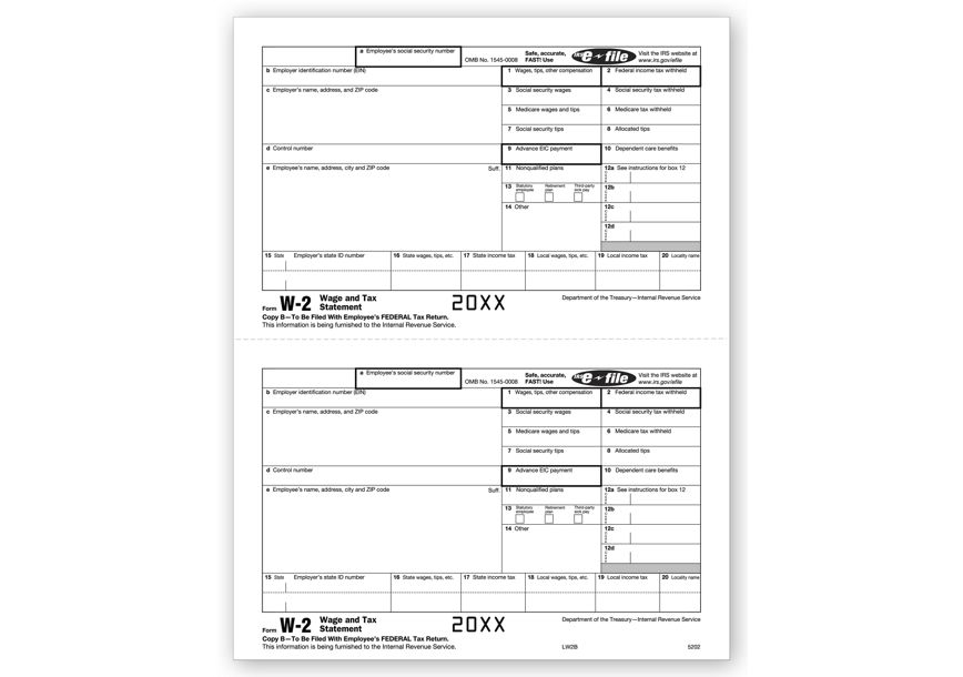 Product image for Laser W-2, Employee Copy B - Item# TF5202