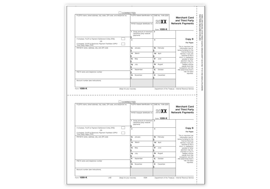 Product image for Laser 1099-K, Copy B - Item# TF5326