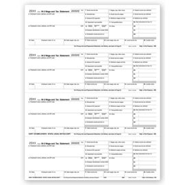 TF5406-4-Up Laser W-2, Employer Copy, Horizontal FormatTF5406