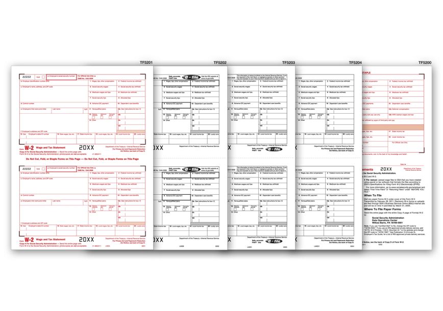 Product image for Laser W-2 Set, 6-part - Item# TF5650