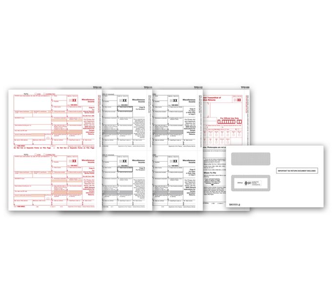 Laser 1099-MISC Income Set & Envelope Kit, 5-part | Deluxe.com