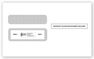 2021 W 2 Double Window Envelope Self Seal Deluxe Com   TF66662