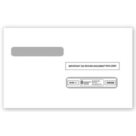 TF91911-4-Up Box Laser W-2 Double-Window EnvelopeTF91911