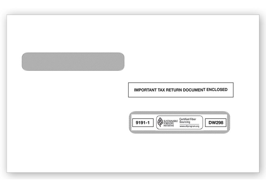 Product image for 4-Up Box Laser W-2 Double-Window Envelope - Item# TF91911