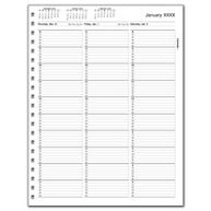 TimeScan 1 Col Looseleaf Book - 10 Min, 8am-6pm