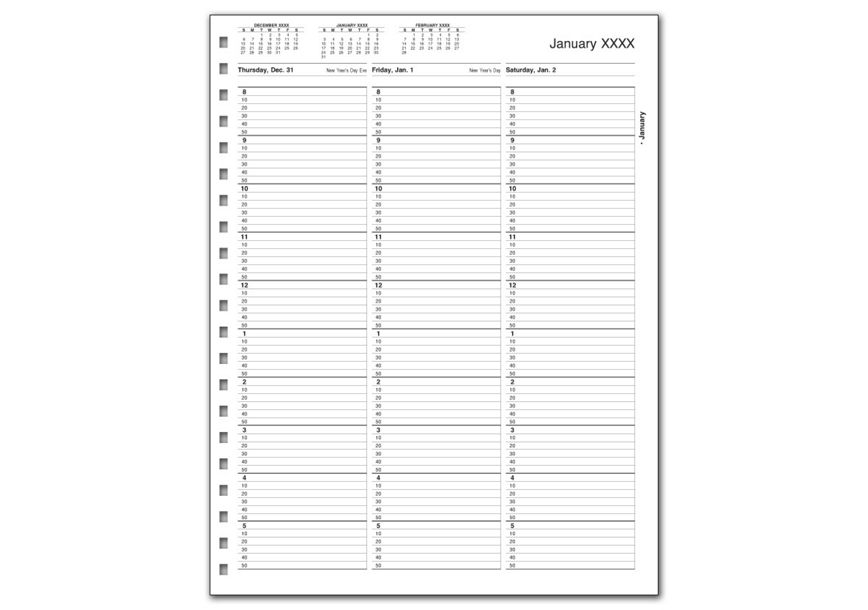 Product image for TimeScan 1 Col Looseleaf Book - 10 Min, 8am-6pm - Item# TIME14