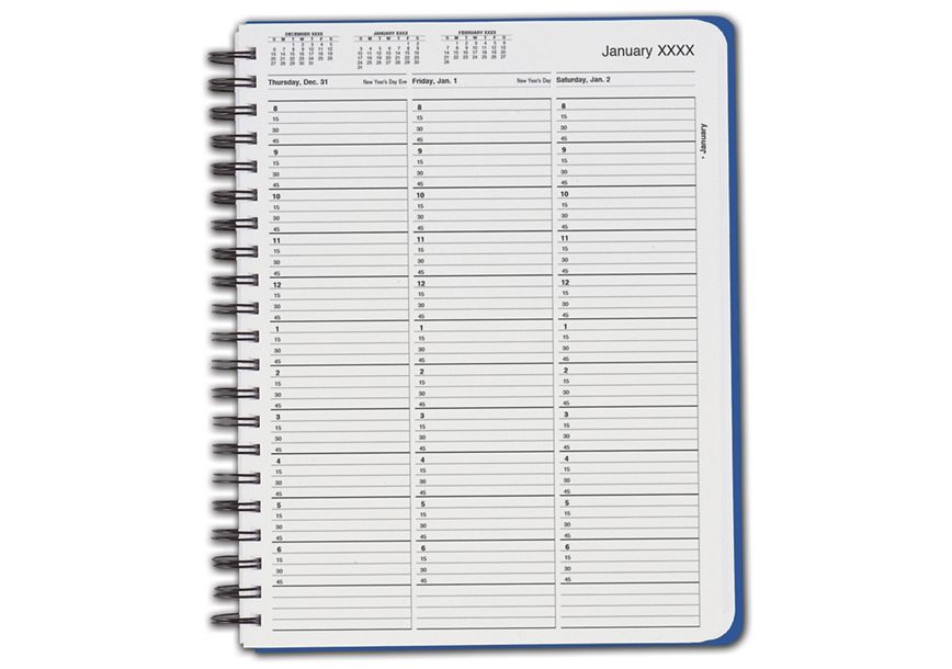 Product image for TimeScan 15 Min, 8am-7pm 1 Col Wirebound Book - Item# TIME15
