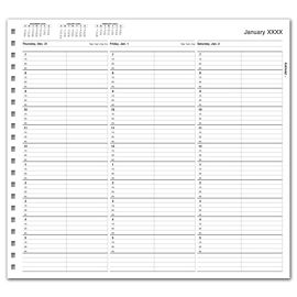 TIME26-TimeScan 2 Col Looseleaf Book - 15 Min, 7am-6pm w/extra hrTIME26