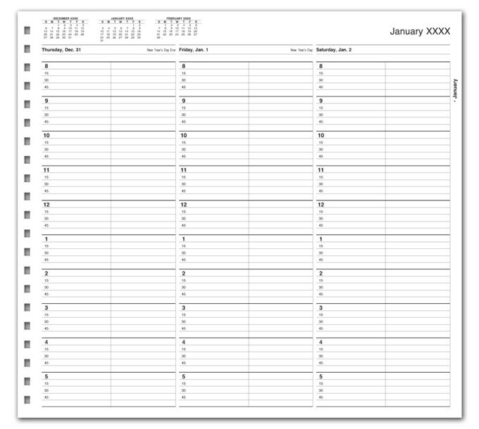 Appointment Books TimeScan 2 Col 15 Min Looseleaf Appointment Book