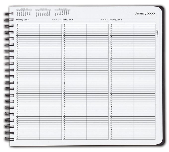 Appointment Books TimeScan 2 Col 10 Min Wirebound Appointment Book