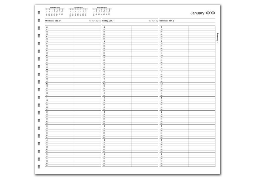 Product image for TimeScan 2 Col Looseleaf Book - 10 Min, 8am-6pm - Item# TIME34