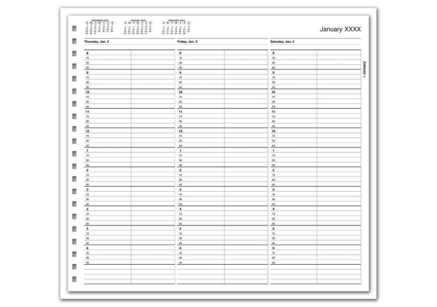 Product image for TimeScan 2 Col Wirebound Book - 15 Min, 8am-7pm w/extra hr - Item# TIME35