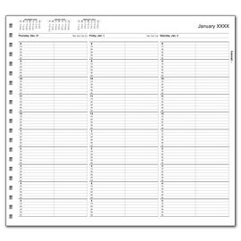 TIME36-TimeScan 2 Col Looseleaf Book - 15 Min, 8am-7pm w/extra hrTIME36