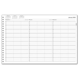 TIME54-TimeScan 3 Col Looseleaf Book - 10 Min, 8am-6pmTIME54