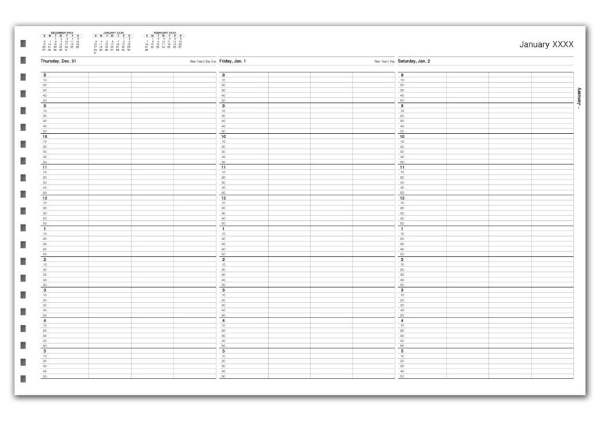 Product image for TimeScan 4 Col Looseleaf Book - 10 Min, 8am-6pm - Item# TIME66