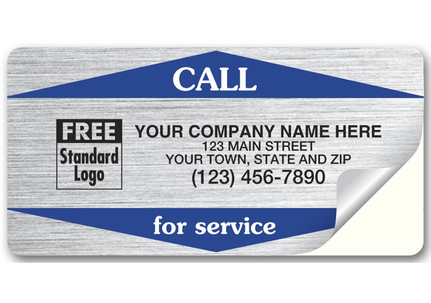 Product image for Call For Service Weather-Resistant Labels, Silver - Item# WSV1S