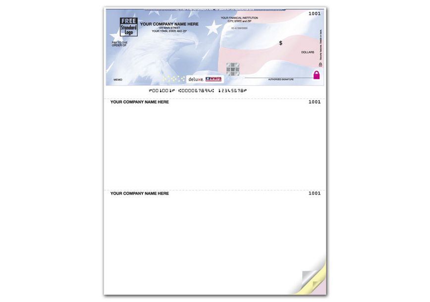 Product image for Deluxe High Security Wounded Warriors Laser Top Check - Item# WWLT104