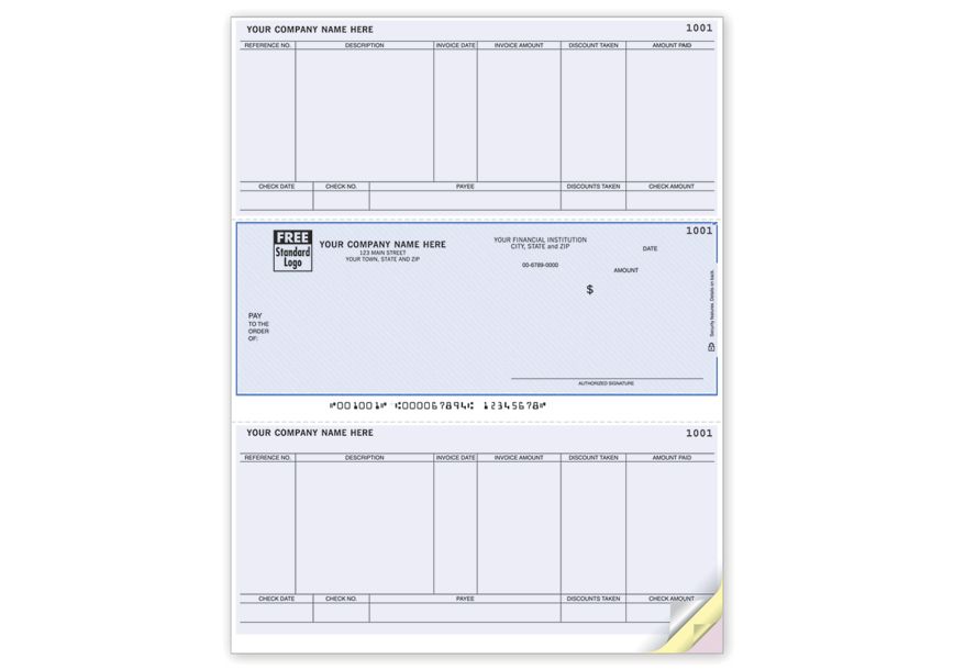 Product image for Laser Middle Checks, Accounts Payable, Sage 50 Compatible - Item# ZLM275