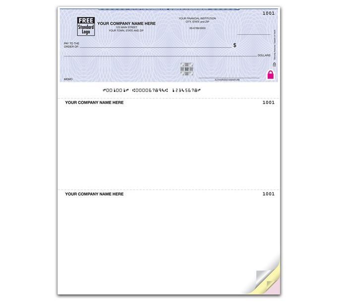 High Security Lined Laser Top Check \ ZSLT103 \ Deluxe | Deluxe.com