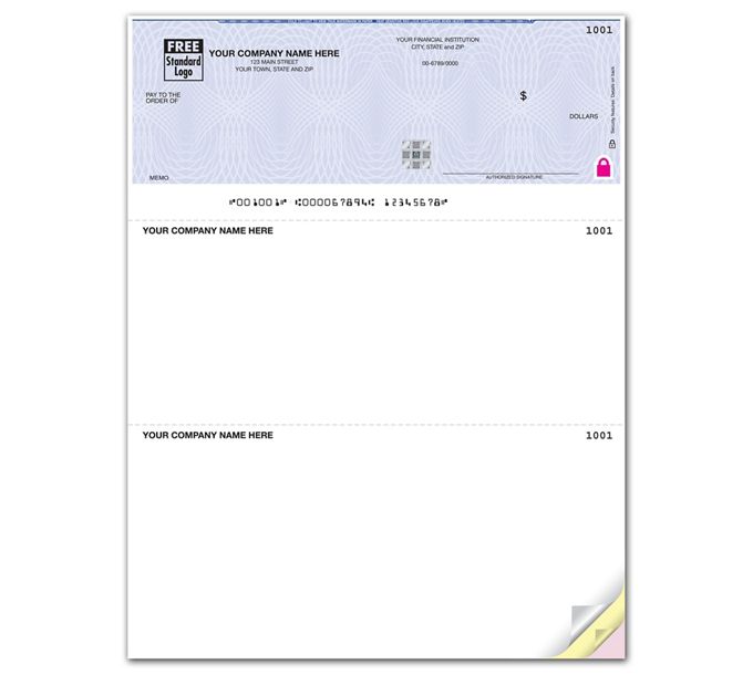 High Security Unlined Laser Top Check \ ZSLT104 \ Deluxe