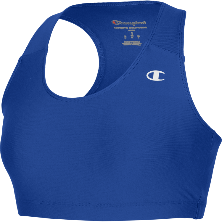 Champion Women's Ruched Sports Bra Space Dye Blue Size X-Small