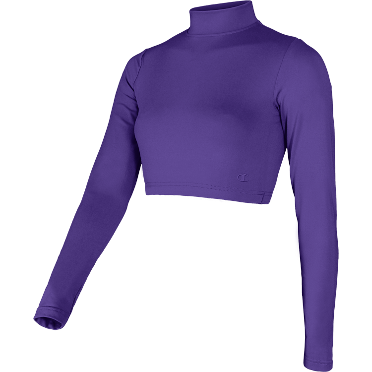 Champion Black Cropped Long Sleeve Athletic Shirt Women Size M