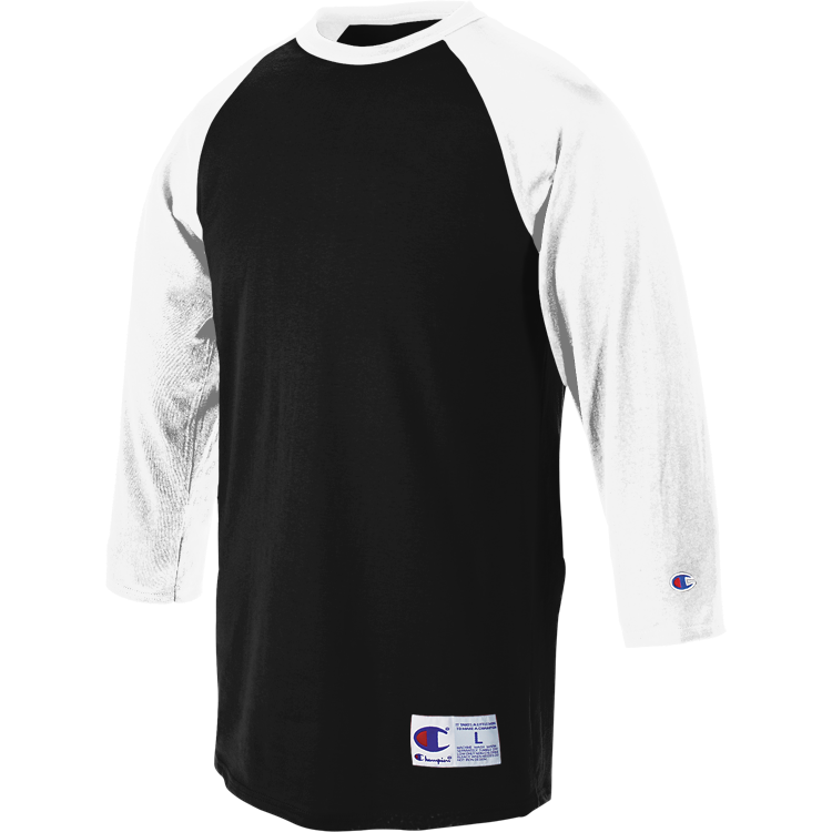 CHASER Womens Blocked Jersey 3/4 Sleeve Shirttail Football Tee W/Strappin