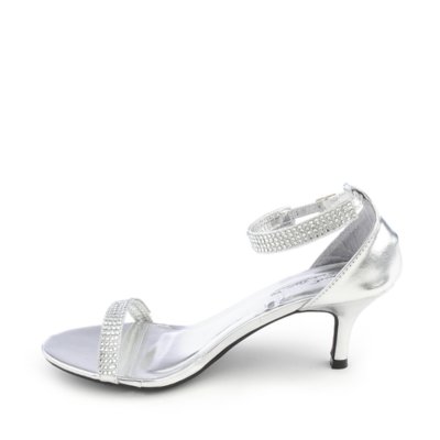Sweet Seventeen Janee-01 silver evening low heel dress shoe