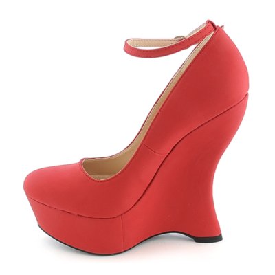 Bamboo Whistle-01 red platform wedge pump