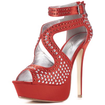 Jenni Rivera Jacklyn-127 Women's Red High Heel Platform Dress Shoe ...