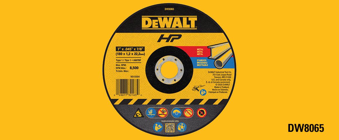 Disco Corte Metal Dewalt Dw8065