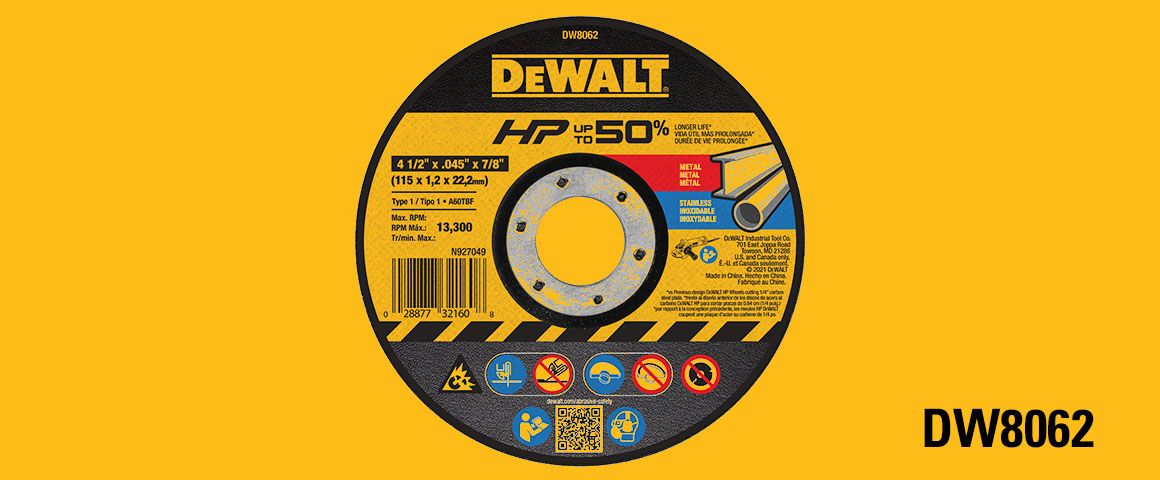 Disco corte acero T1 DeWALT 0,45 X 4.1/2 Aleman