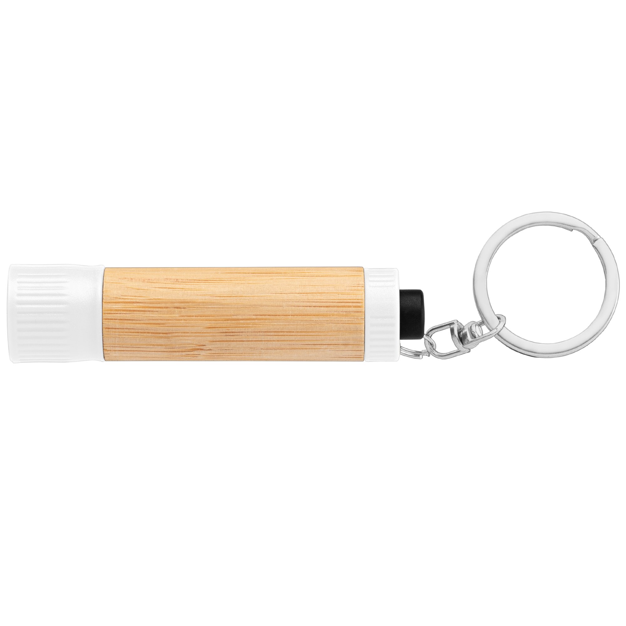 Bamboo LED Flashlight with Keyring-GoldstarNorthAmerica