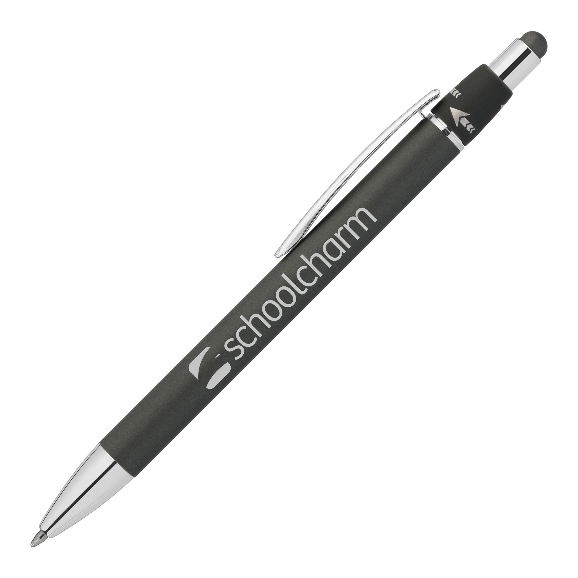 Orbit Spinner Chrome Metal Pen w/ Stylus 19