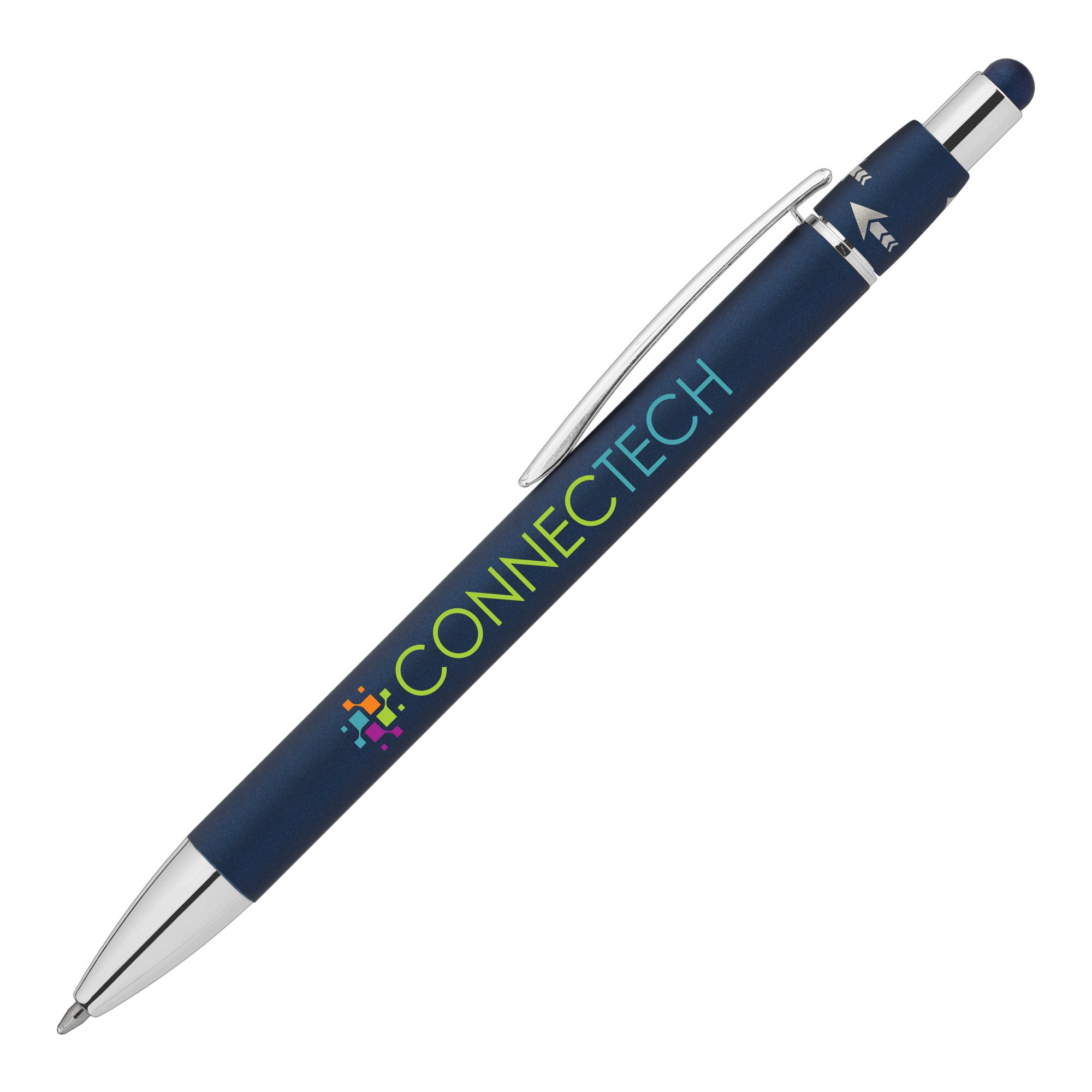 Orbit Spinner Chrome Metal Pen w/ Stylus 4