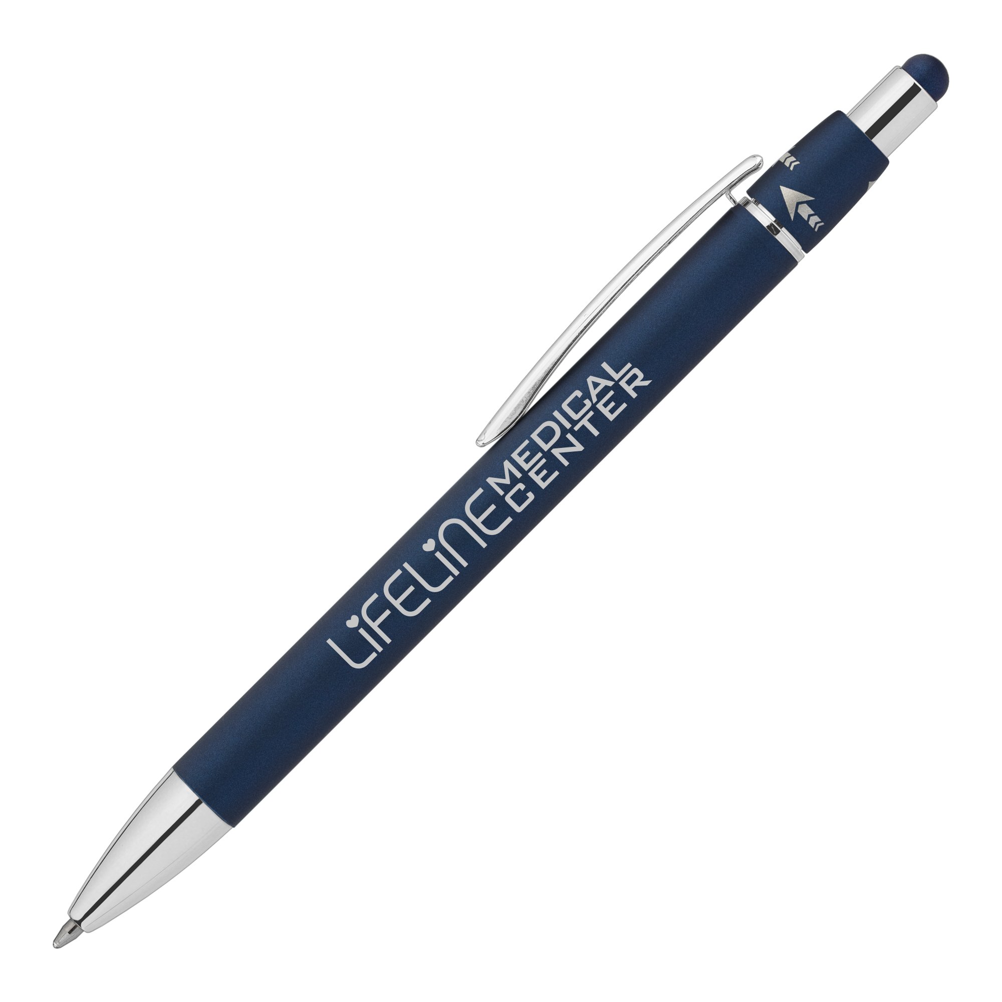 Orbit Spinner Chrome Metal Pen w/ Stylus 11
