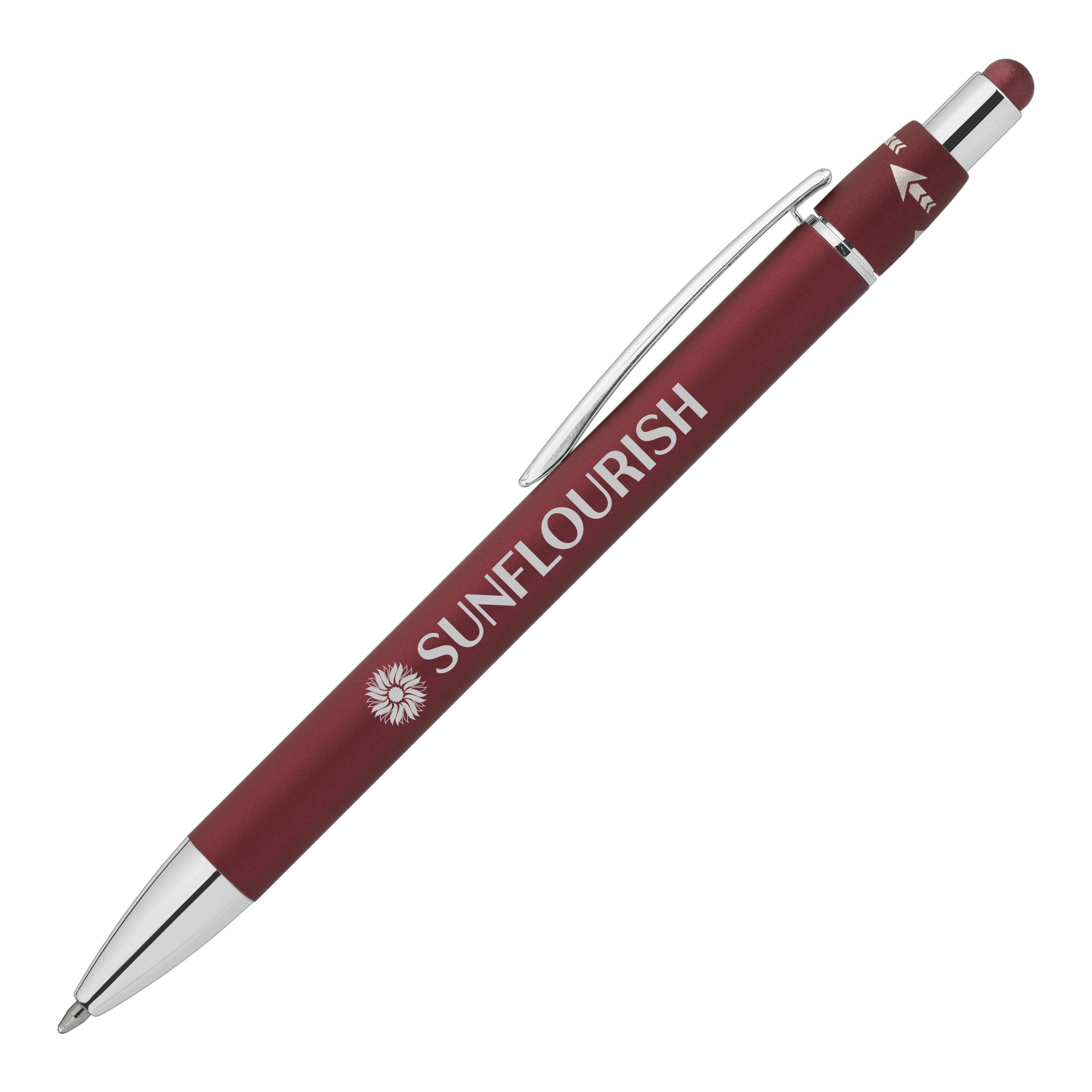 Orbit Spinner Chrome Metal Pen w/ Stylus 10