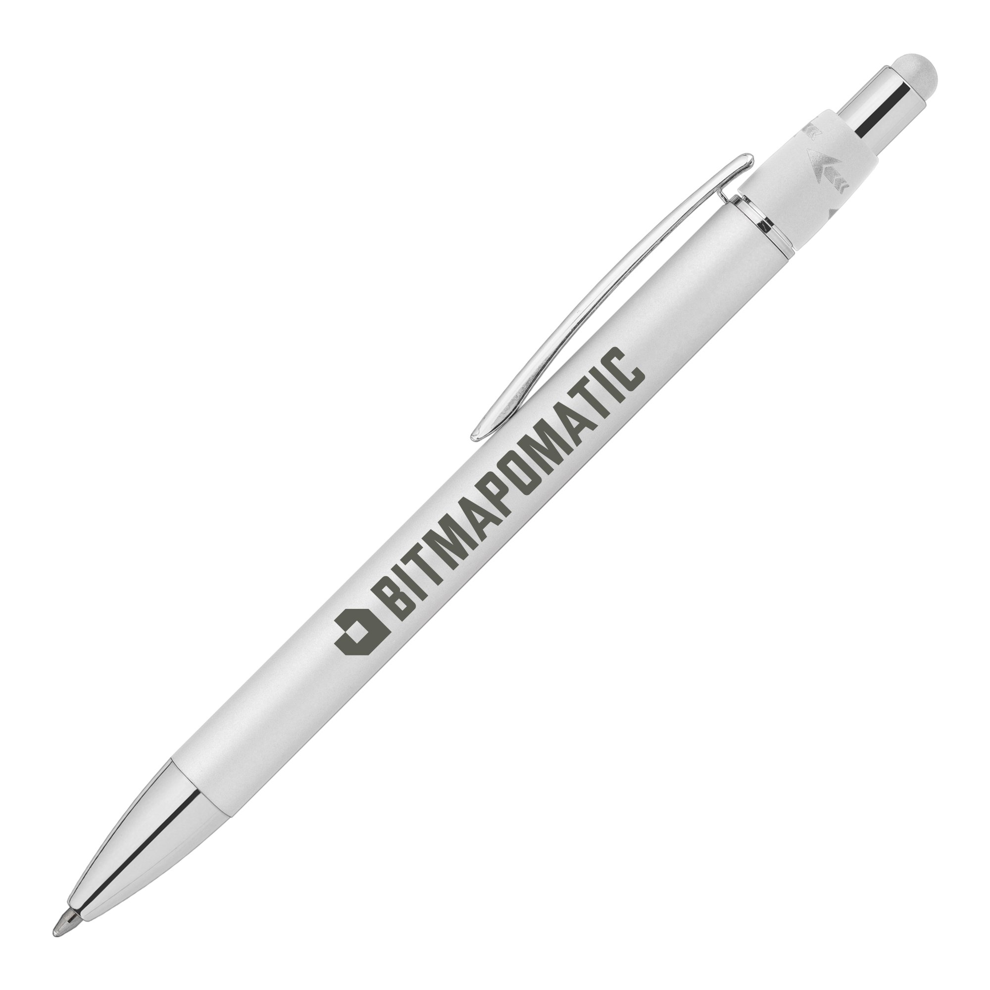 Orbit Spinner Chrome Metal Pen w/ Stylus 12