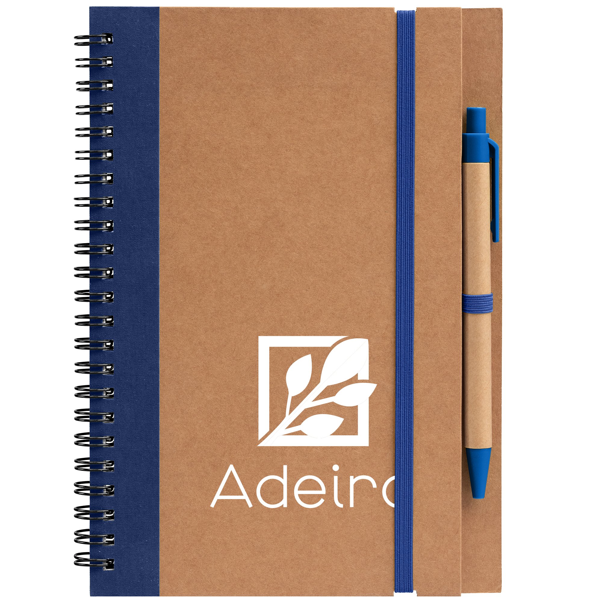 Kraft Hard Cover Spiral Notebook with Pen-GoldstarNorthAmerica