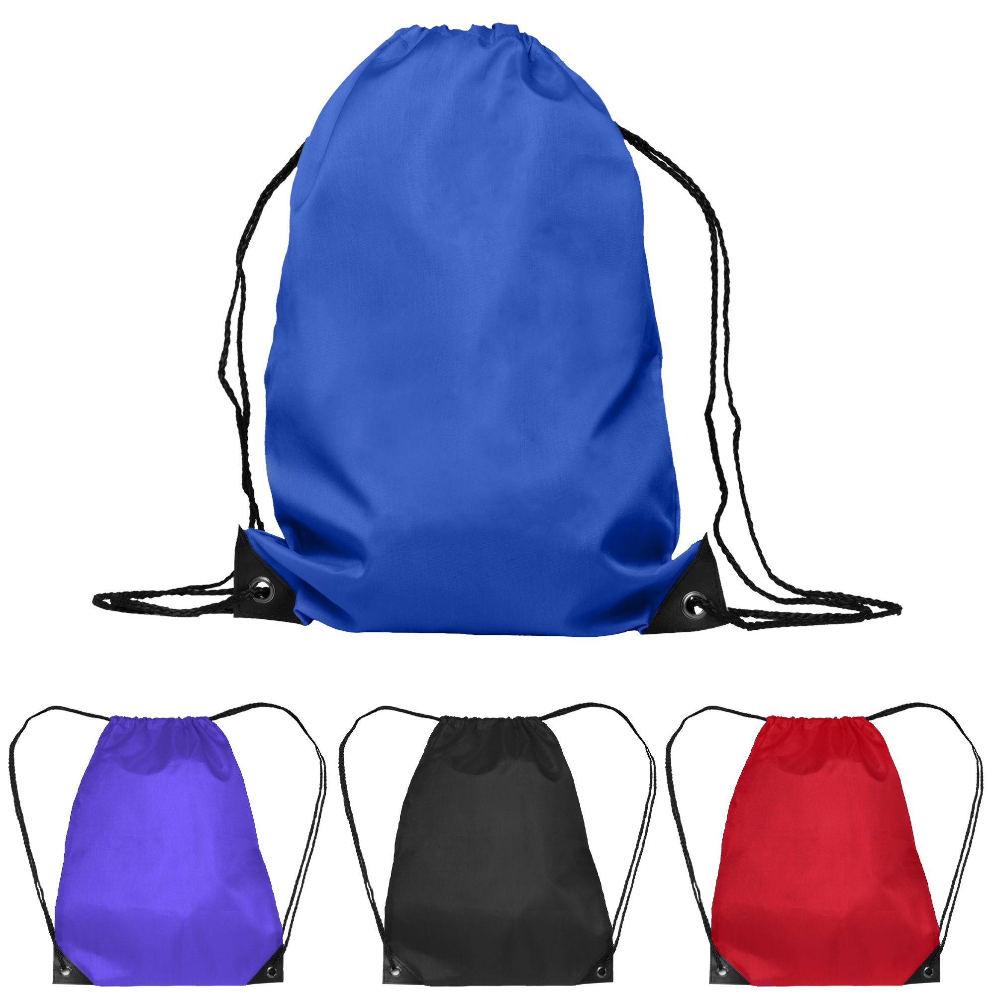 Broadway - Drawstring Backpack - 210D Polyester - Metallic imprint-GoldstarNorthAmerica