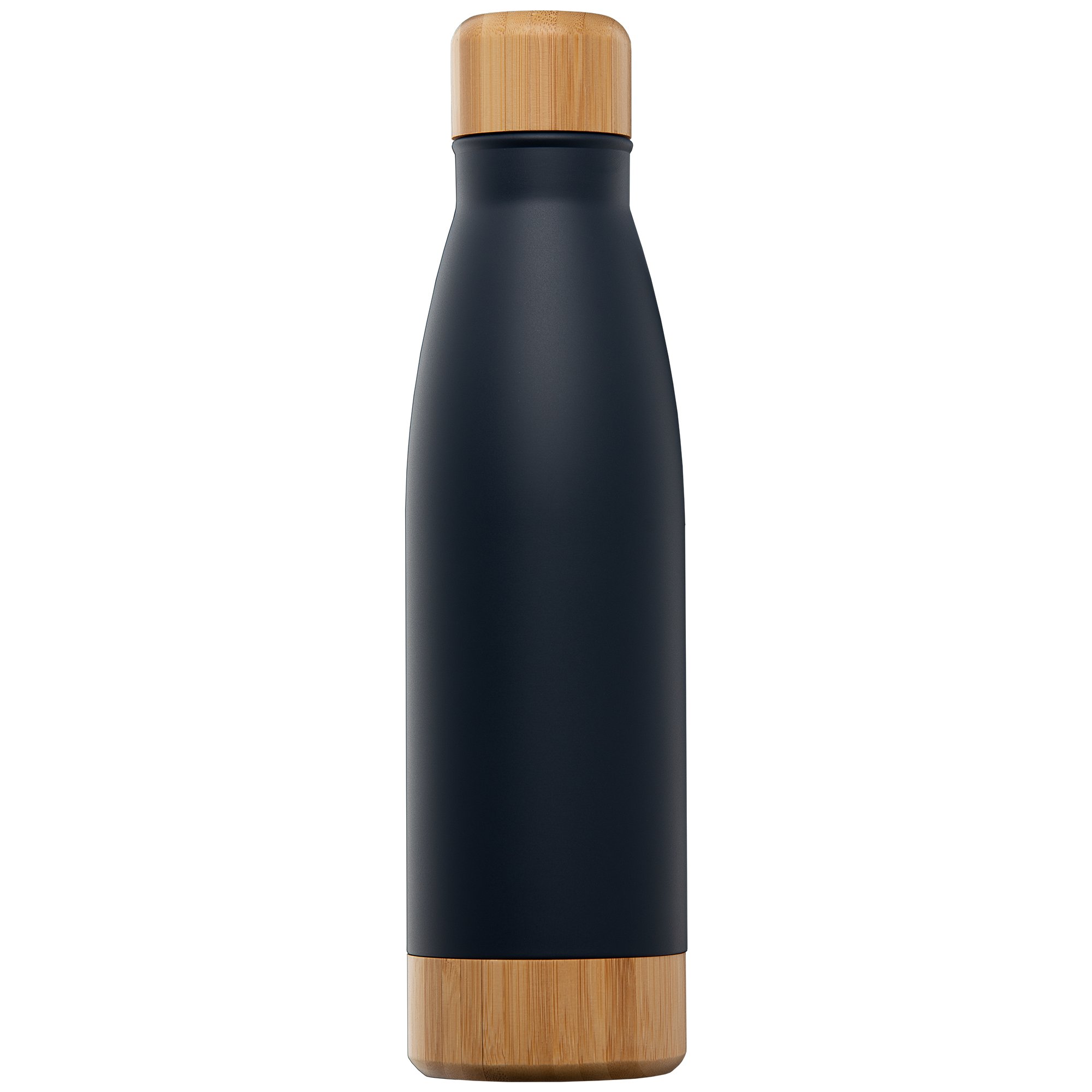 22oz Double Wall Stainless Steel Bottle&#44; Matte finish&#44; with Screw on Bamboo Lid and Bamboo Bottom-GoldstarNorthAmerica